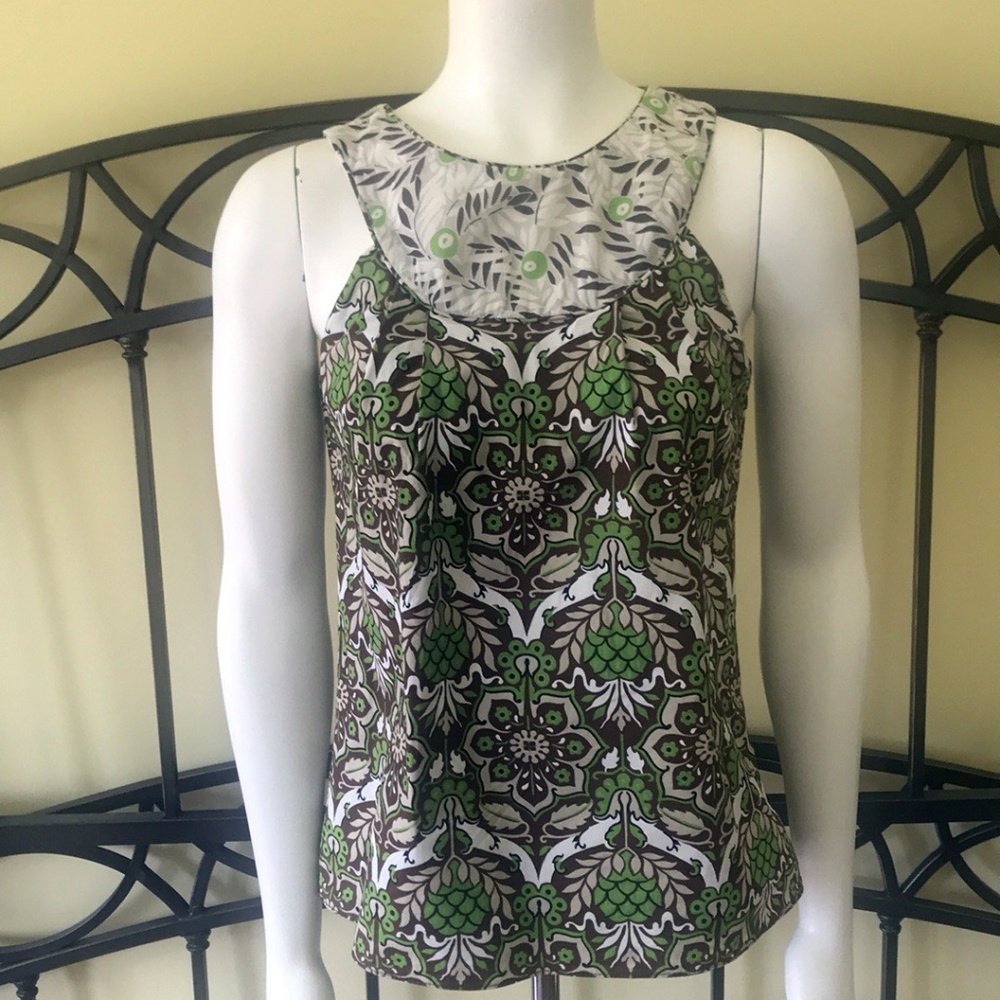 Milly of New York Sleeveless Graphic Print Top